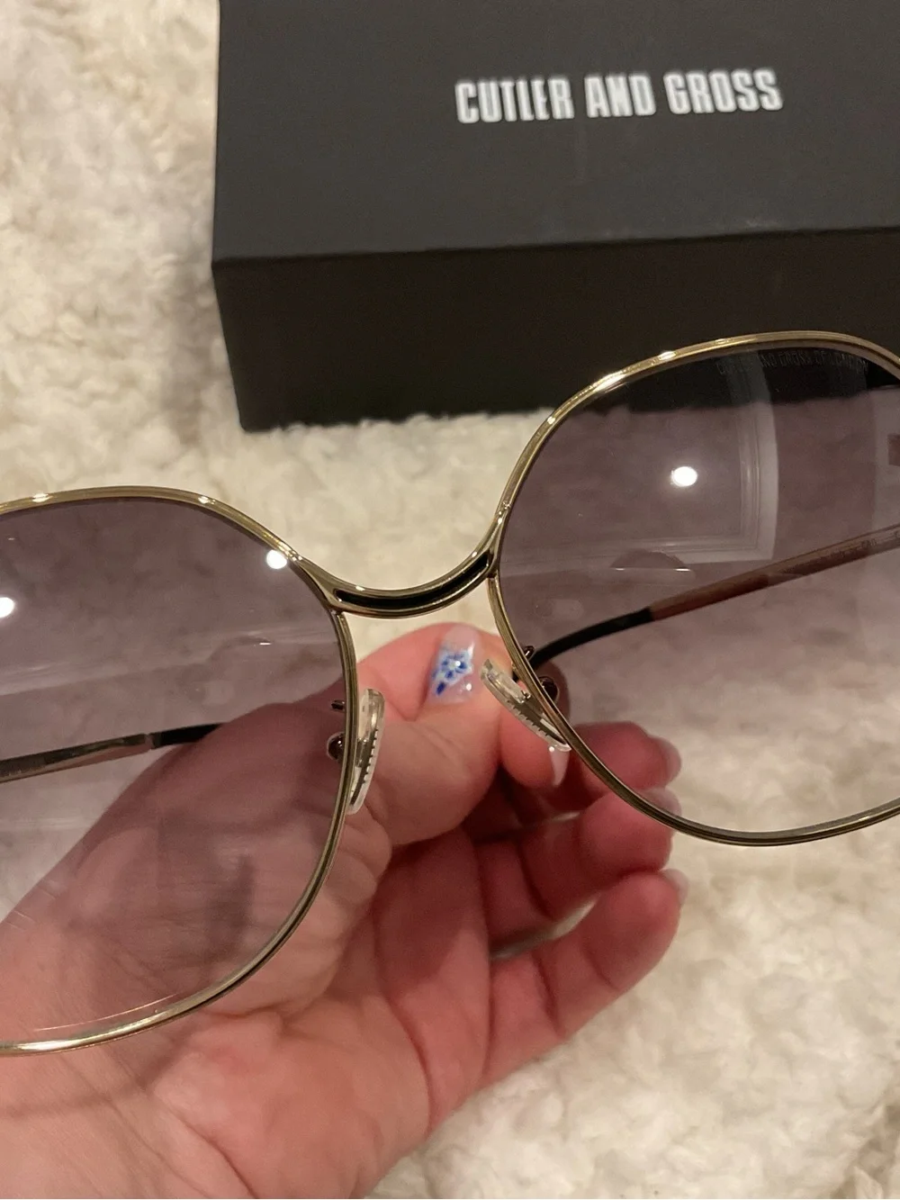 Cutler And Gross Women’s Retro Gold Sunglasses